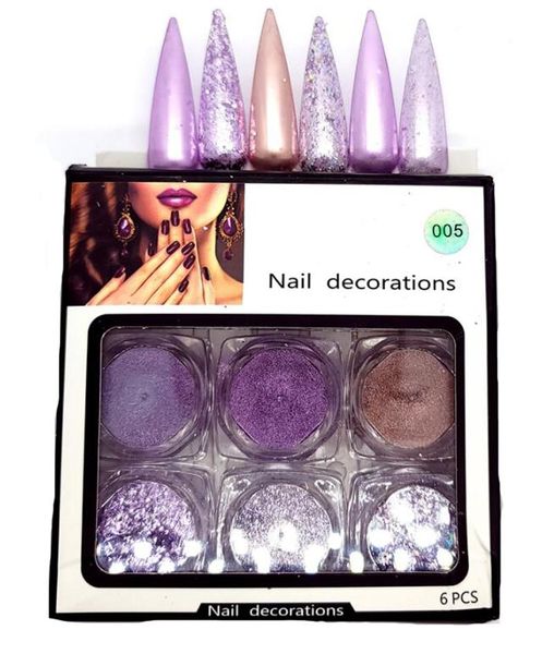 nail glitter purple mirror chrome powder chrome/glitter set of 6 pcs #001-#006 metallic holographics dust, Silver;gold
nail glitter purple mirror chrome powder chrome/glitter set of 6 pcs #001-#006 metallic holographics dust, Silver;gold