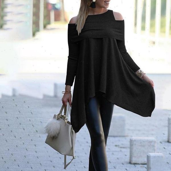 long sleeve off the women t shirt shoulder knitted casual irregular blouses elegant girl sweatshirt loose pullover clothes, White
long sleeve off the women t shirt shoulder knitted casual irregular blouses elegant girl sweatshirt loose pullover clothes, White