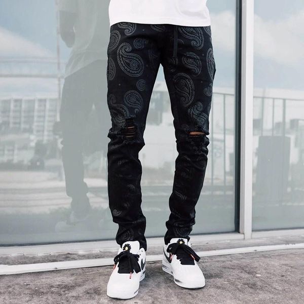 men's jeans 2021 ripped style streetwear fashion jacquard printing denim trousers casual pencil loose hip hop pants black, Blue
men's jeans 2021 ripped style streetwear fashion jacquard printing denim trousers casual pencil loose hip hop pants black, Blue