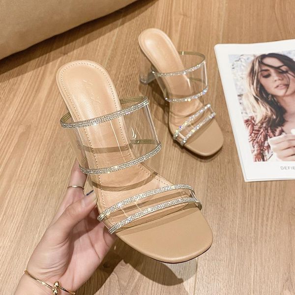 transparent rhinestone sandals women's high heel crystal shoes outer wear large size platform, Black
transparent rhinestone sandals women's high heel crystal shoes outer wear large size platform, Black