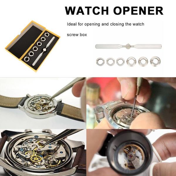 professional hand tool sets 7pcs/set portable watch case opener with wrench dies watches back cover remover watchmaker repair tools kit for
professional hand tool sets 7pcs/set portable watch case opener with wrench dies watches back cover remover watchmaker repair tools kit for