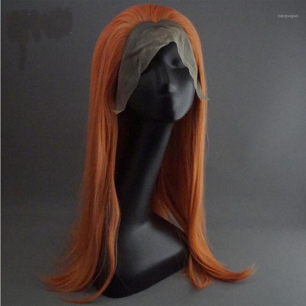 preplucked ginger orange colored soft 13*4 lace front wig synthetic silky straight wigs hair with baby glueless1, Black
preplucked ginger orange colored soft 13*4 lace front wig synthetic silky straight wigs hair with baby glueless1, Black