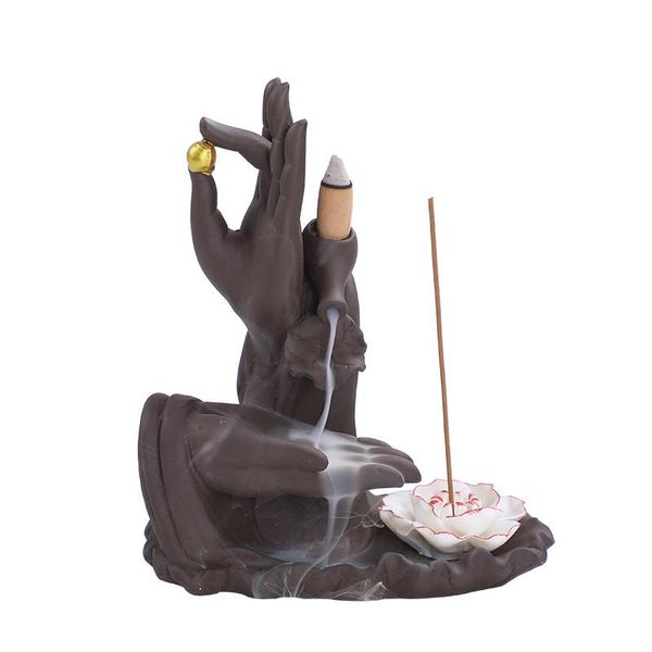 fragrance lamps ceramic backflow incense burner smoke waterfall tathagata buddha lotus cones stick holder retro temple home decor censer
fragrance lamps ceramic backflow incense burner smoke waterfall tathagata buddha lotus cones stick holder retro temple home decor censer