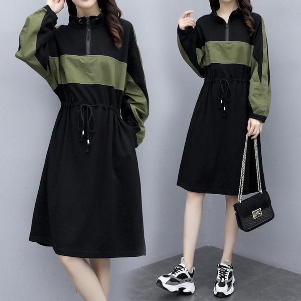 casual dresses fall clothing 2021 plus size women's korean version loose stitching sweatshirt dress trend drawstring slim robes m257, Black;gray
casual dresses fall clothing 2021 plus size women's korean version loose stitching sweatshirt dress trend drawstring slim robes m257, Black;gray