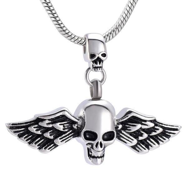pendant necklaces wing of skull fashion nesign stainless steel cremation memorial urn ashes keepsake cool men necklace jewellery for ash, Silver
pendant necklaces wing of skull fashion nesign stainless steel cremation memorial urn ashes keepsake cool men necklace jewellery for ash, Silver