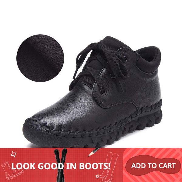boots fujin genuine leather snow ankle lace up soft comfortable sole plush fur warm women winter shoes autumn, Black
boots fujin genuine leather snow ankle lace up soft comfortable sole plush fur warm women winter shoes autumn, Black