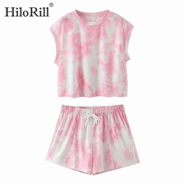 women tie dye print two piece set and shorts summer sleeveless t shirt with elastic waist multi color outfit 210508, White
women tie dye print two piece set and shorts summer sleeveless t shirt with elastic waist multi color outfit 210508, White