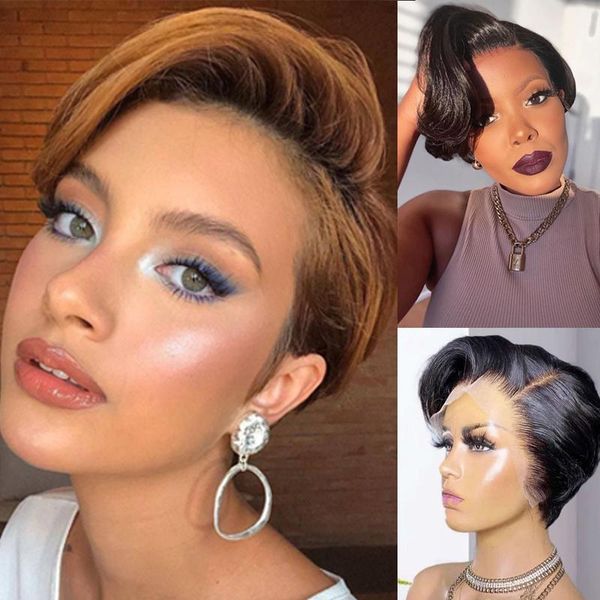 lace wigs pixie cut wig honey bob loose wave brown body human hair front with natural curly pre plucked for women, Black;brown
lace wigs pixie cut wig honey bob loose wave brown body human hair front with natural curly pre plucked for women, Black;brown