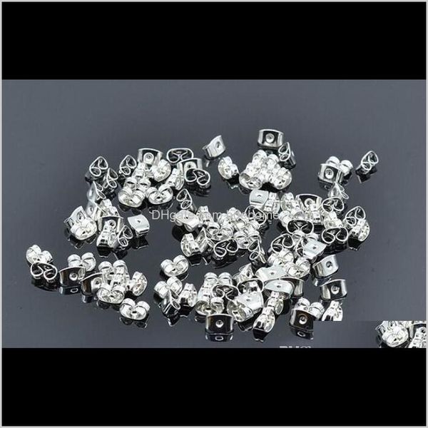 & components drop delivery 2021 gold/sier metal butterfly earring studs back sers scrolls ear post jewelry findings earplug 100pcs/50pair, White
& components drop delivery 2021 gold/sier metal butterfly earring studs back sers scrolls ear post jewelry findings earplug 100pcs/50pair, White