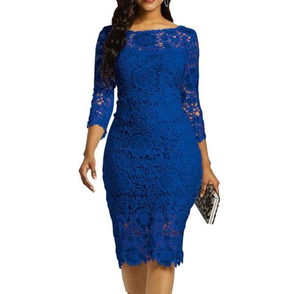 women dress round neck three-quarter sleeves bodycon slim lace ol knee-length for spring 2021 casual dresses, Black;gray
women dress round neck three-quarter sleeves bodycon slim lace ol knee-length for spring 2021 casual dresses, Black;gray
