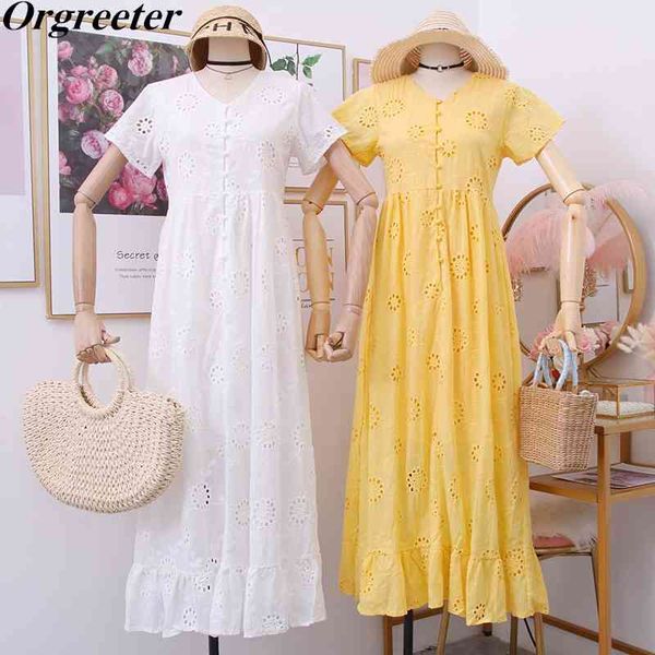 fashion chic elegant loose flower embroidered hollow out dresses women's v-neck short sleeve lotus leaf hem dress 210525, Black;gray
fashion chic elegant loose flower embroidered hollow out dresses women's v-neck short sleeve lotus leaf hem dress 210525, Black;gray
