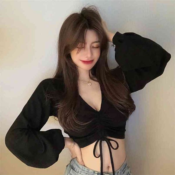 summer t shirt women elasticity t-shirt woman clothes slim tshirt female long sleeve crop womens canale 210423, White 
summer t shirt women elasticity t-shirt woman clothes slim tshirt female long sleeve crop womens canale 210423, White