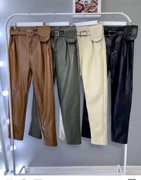 pantalon mujer faux leather sweatpants pu pants slim-fitting tight-fitting belt bag women 2021 high waist women's & capris, Black;white
pantalon mujer faux leather sweatpants pu pants slim-fitting tight-fitting belt bag women 2021 high waist women's & capris, Black;white