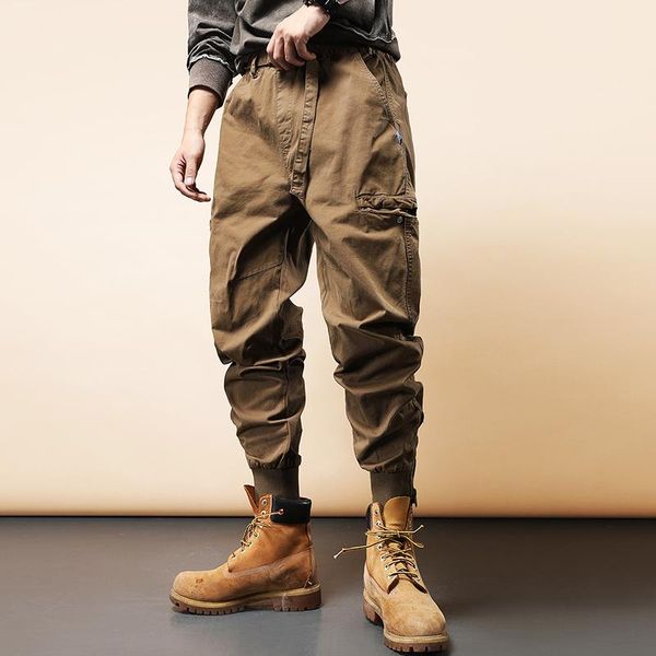 men's pants american casual multi-bag loose zip beam long men autumn youth fashion brand cargo sweatpants, Black
men's pants american casual multi-bag loose zip beam long men autumn youth fashion brand cargo sweatpants, Black