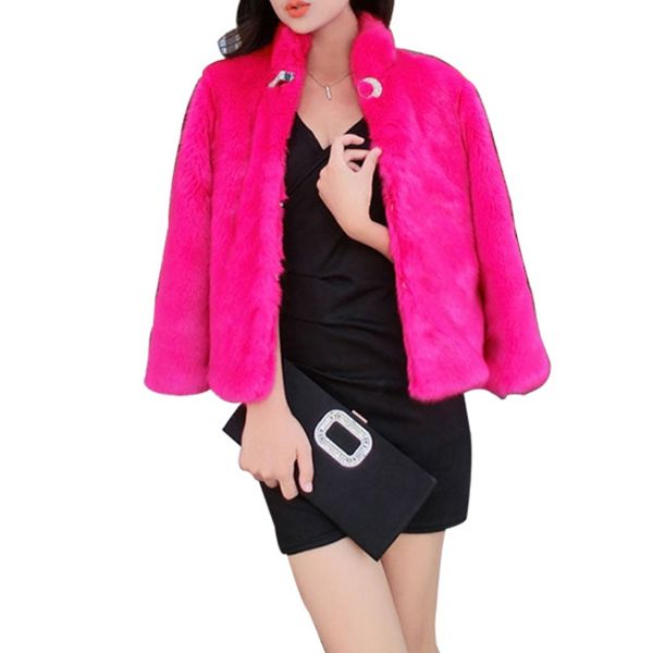 new short women's fur coat snow rabbit hair korean slim fit winter women's seven sleeve coat is popular, Black
new short women's fur coat snow rabbit hair korean slim fit winter women's seven sleeve coat is popular, Black