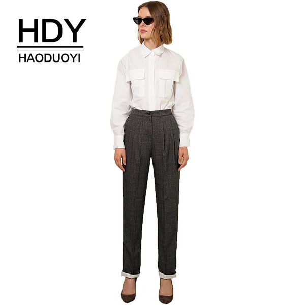 women's pants & capris hdy haoduoyi simple temperament easy to match with solid color pleated straight, Black;white
women's pants & capris hdy haoduoyi simple temperament easy to match with solid color pleated straight, Black;white