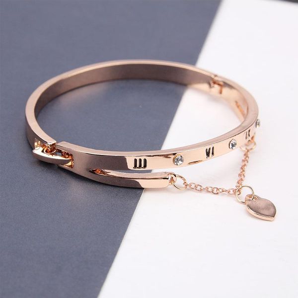 link, chain luxury forever pulseira rose gold stainless steel bracelets & bangles woman's heart bracelet for women, Black
link, chain luxury forever pulseira rose gold stainless steel bracelets & bangles woman's heart bracelet for women, Black