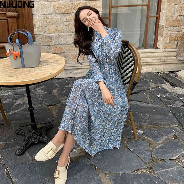 women chiffon dress spring autumn female long sleeve printed casual pleated dresses elegant a-line vestidos 210514, Black;gray
women chiffon dress spring autumn female long sleeve printed casual pleated dresses elegant a-line vestidos 210514, Black;gray