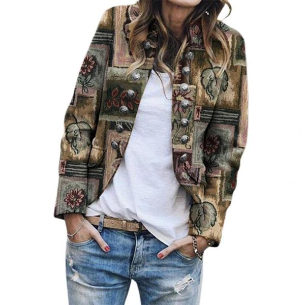 women's jackets women coats office coat vintage print double breasted stand collar long sleeve short jacket lady autumn winter, Black;brown
women's jackets women coats office coat vintage print double breasted stand collar long sleeve short jacket lady autumn winter, Black;brown