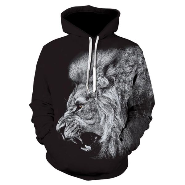 men's hoodies & sweatshirts 2021 autumn and winter 3d printed lion size hoodie, Black
men's hoodies & sweatshirts 2021 autumn and winter 3d printed lion size hoodie, Black