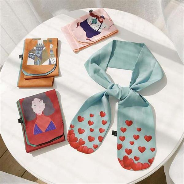 scarves 2021 hijab scarf women bandana silk foulard femme hair versatile love printing band double-deck ribbon decorate, Blue;gray
scarves 2021 hijab scarf women bandana silk foulard femme hair versatile love printing band double-deck ribbon decorate, Blue;gray