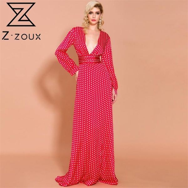 women dress deep v neck long sleeve bohemia dot print maxi es high waist split ladies es 210513, Black;gray
women dress deep v neck long sleeve bohemia dot print maxi es high waist split ladies es 210513, Black;gray