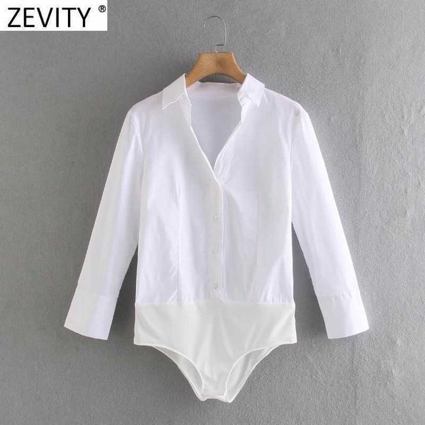 zevity women fashion turn down collar white poplin bodysuits ladies office wear breasted slim siamese chic rompers ls9095 210603, Black;white
zevity women fashion turn down collar white poplin bodysuits ladies office wear breasted slim siamese chic rompers ls9095 210603, Black;white