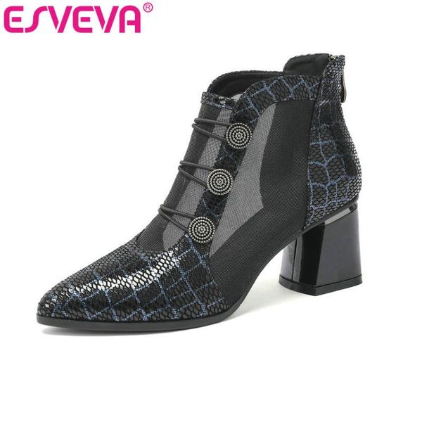 dress shoes esveva 2021 women pumps square high heel pu+sheepskin mesh solid western style spring/autumn size 34-42, Black
dress shoes esveva 2021 women pumps square high heel pu+sheepskin mesh solid western style spring/autumn size 34-42, Black