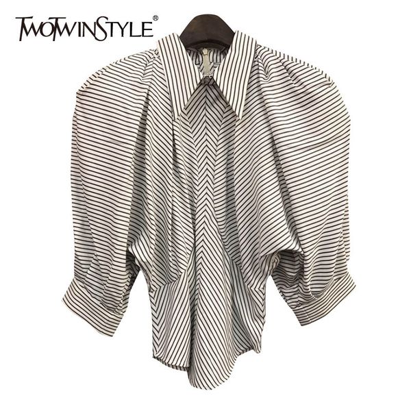 casual minimalist shirts for women lapel puff half sleeve straight striped blouses female spring fashion style 210428, White
casual minimalist shirts for women lapel puff half sleeve straight striped blouses female spring fashion style 210428, White