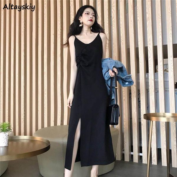 casual dresses summer black dress women sleeveless over knees mori-girl temperament side-split fairy ulzzang streetwear slim femme ins, Black;gray
casual dresses summer black dress women sleeveless over knees mori-girl temperament side-split fairy ulzzang streetwear slim femme ins, Black;gray