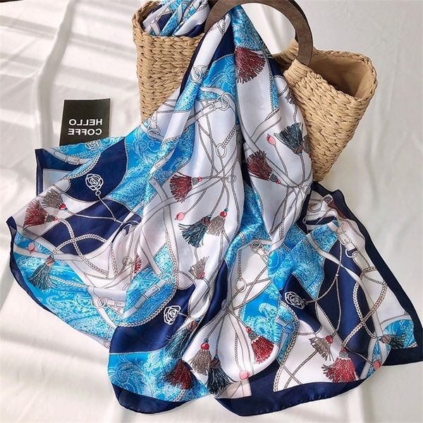 korean version with silk scarf, female sunscreen shawl, summer light beach towel, long spring and autumn fashion mother scarf, Blue;black
korean version with silk scarf, female sunscreen shawl, summer light beach towel, long spring and autumn fashion mother scarf, Blue;black