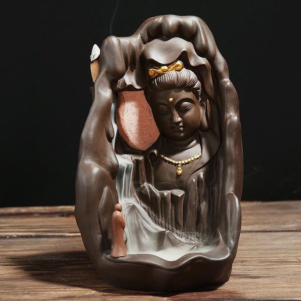 fragrance lamps chinese buddha ceramic incense burner rockery smoke waterfall holder handmade censer for buddhist home office decoration
fragrance lamps chinese buddha ceramic incense burner rockery smoke waterfall holder handmade censer for buddhist home office decoration