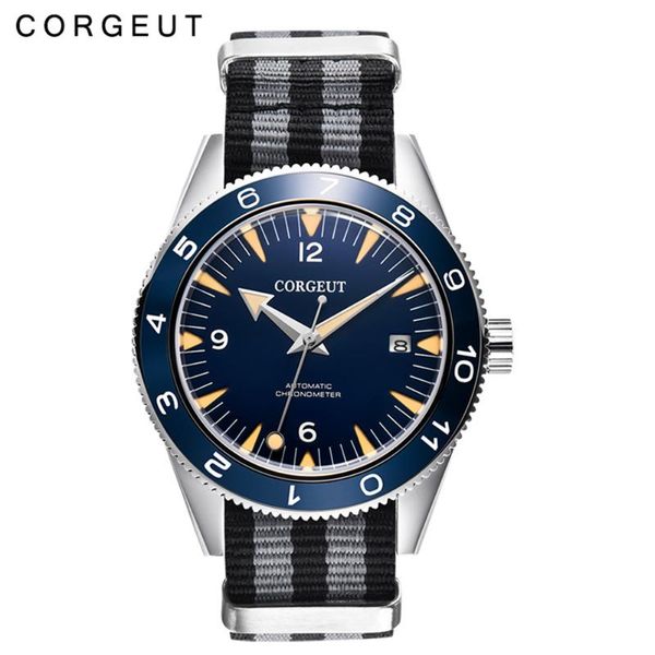 wristwatches corgeut 41mm automatic mechanical miyota movement watch men luxury military 007 nylon strap luminous waterproof male wristwatch, Slivery;brown
wristwatches corgeut 41mm automatic mechanical miyota movement watch men luxury military 007 nylon strap luminous waterproof male wristwatch, Slivery;brown