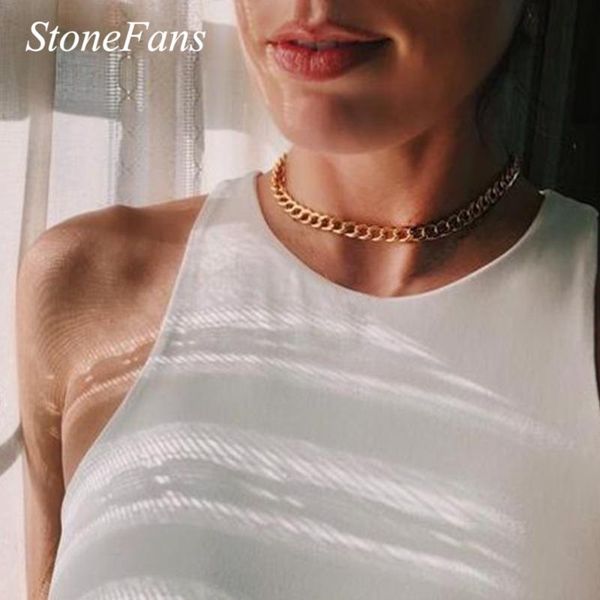 chains stonefans punk adjustable stainless steel necklace for women men bling hip hop cuban link chain choker metal jewelry party gift, Silver
chains stonefans punk adjustable stainless steel necklace for women men bling hip hop cuban link chain choker metal jewelry party gift, Silver