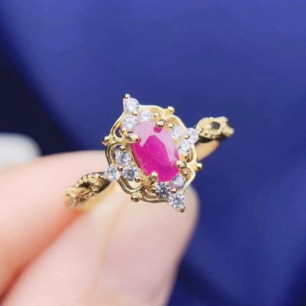 cluster rings natural real pink ruby ring per jewelry 925 sterling silver 4*6mm 0.6ct gemstone fine t21473, Golden;silver
cluster rings natural real pink ruby ring per jewelry 925 sterling silver 4*6mm 0.6ct gemstone fine t21473, Golden;silver
