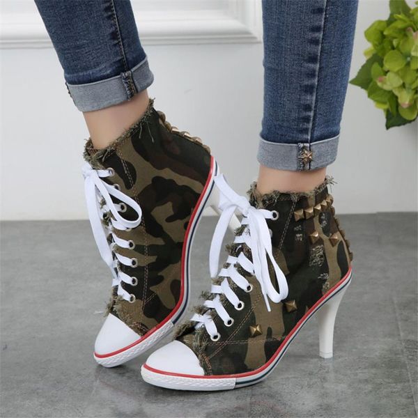 women canvas shoes denim high heels rivets fashion shoe laces sneakers short boots large size 34-40 dropshing dress, Black
women canvas shoes denim high heels rivets fashion shoe laces sneakers short boots large size 34-40 dropshing dress, Black