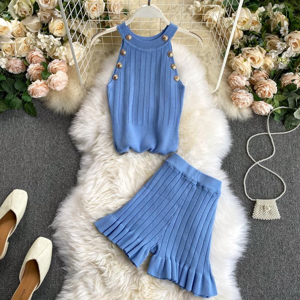 women's tracksuits singreiny women summer korean style elastic knitted set sleeveless off shoulder slim +high waist shorts two piec, Gray
women's tracksuits singreiny women summer korean style elastic knitted set sleeveless off shoulder slim +high waist shorts two piec, Gray