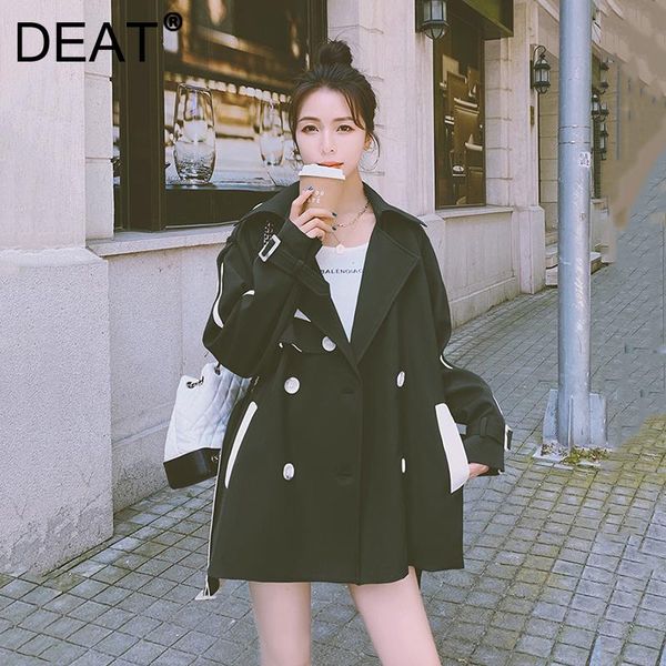 women's jackets deat women short with sashes double button long sleeve high street style loose coat 2021 autumn fashion 15jk115, Black;brown
women's jackets deat women short with sashes double button long sleeve high street style loose coat 2021 autumn fashion 15jk115, Black;brown