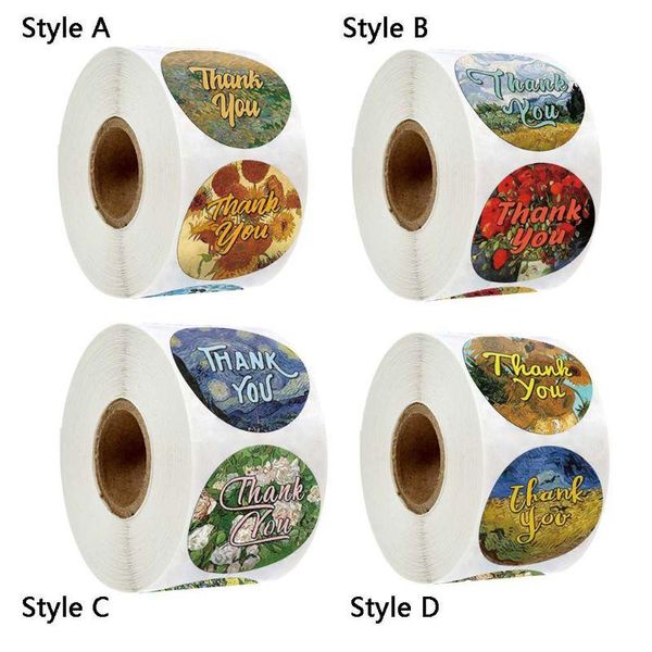 gift wrap 500pcs oil painting thank you stickers for wedding favors handmade envelope stationery seal label
gift wrap 500pcs oil painting thank you stickers for wedding favors handmade envelope stationery seal label