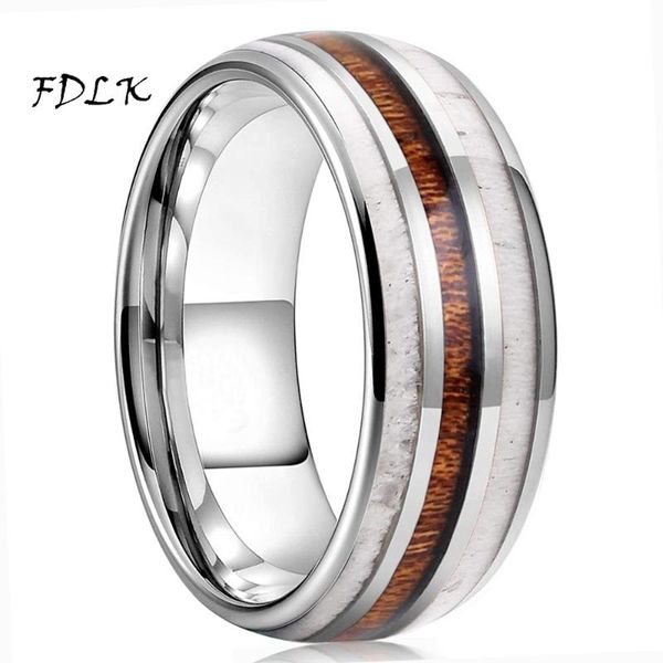 wedding rings simple 8mm men's silver color stainless steel ring koa wood deer antler inlay dome engagement band jewelry, Slivery;golden
wedding rings simple 8mm men's silver color stainless steel ring koa wood deer antler inlay dome engagement band jewelry, Slivery;golden