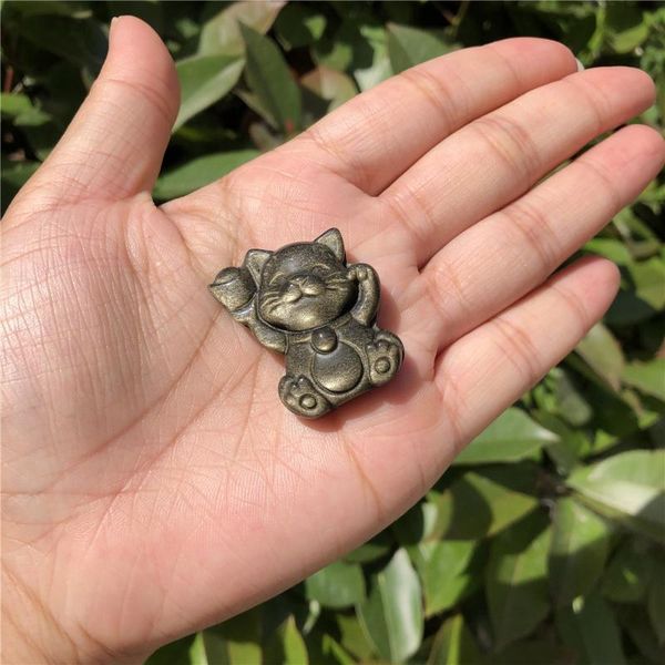 charms natural stone golden gold obsidian fortune cat pendant drilled fashion jewelry for women men, Bronze;silver
charms natural stone golden gold obsidian fortune cat pendant drilled fashion jewelry for women men, Bronze;silver