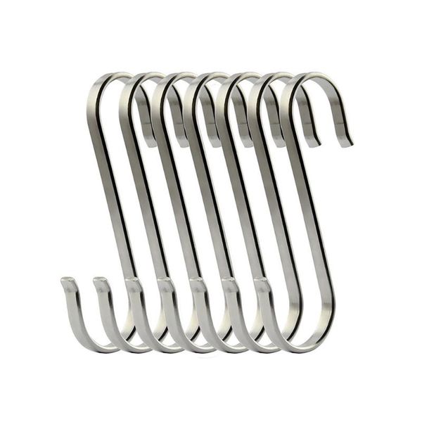 hooks & rails 6pcs hook kitchen bathroom for clothes rustproof s shape practical sturdy modern durable stainless steel storage hanging rack
hooks & rails 6pcs hook kitchen bathroom for clothes rustproof s shape practical sturdy modern durable stainless steel storage hanging rack