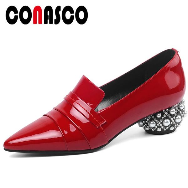 dress shoes conasco women patent leather wedding party rhinestone pearl decoration strange heel mature fashion woman, Black
dress shoes conasco women patent leather wedding party rhinestone pearl decoration strange heel mature fashion woman, Black