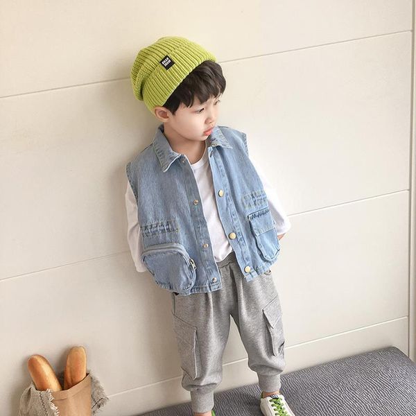 boy handsome vest spring dress baby children's korean pocket denim casual 3 pieces set waistcoat, Camo
boy handsome vest spring dress baby children's korean pocket denim casual 3 pieces set waistcoat, Camo