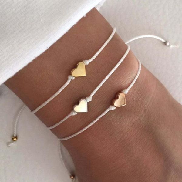 charm bracelets fashion design 3pcs women's beach heart cute knit bohemian bracelet ornament jewelry accessories, Golden;silver
charm bracelets fashion design 3pcs women's beach heart cute knit bohemian bracelet ornament jewelry accessories, Golden;silver