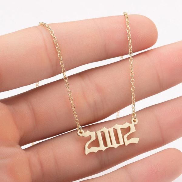 chains fashion year birth stainless steel number necklace for women men simple gold silver color chain chokers jewelry
chains fashion year birth stainless steel number necklace for women men simple gold silver color chain chokers jewelry