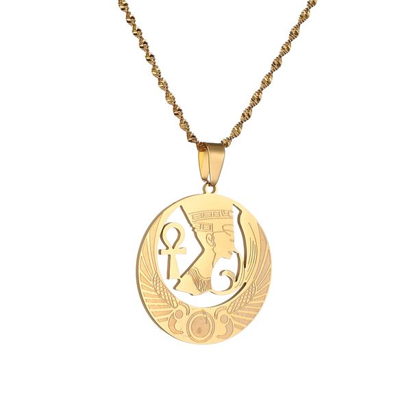 stainless steel pendant necklaces egyptian queen nefertiti camel pyramid map chain jewelry, Silver
stainless steel pendant necklaces egyptian queen nefertiti camel pyramid map chain jewelry, Silver