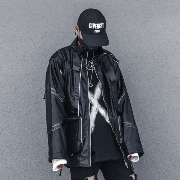 men's jackets tactical pu leather jacket hip-hop dark reflective multi-pocket casual men harajuku streetwear rock, Black;brown
men's jackets tactical pu leather jacket hip-hop dark reflective multi-pocket casual men harajuku streetwear rock, Black;brown