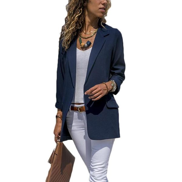 women's suits & blazers 2021 women fashion long sleeve notched slim for plus size candy color suit coats arrival, White;black
women's suits & blazers 2021 women fashion long sleeve notched slim for plus size candy color suit coats arrival, White;black