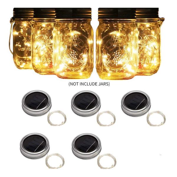 party decoration 5pcs led solar fairy light for mason jar lid lights string garden outdoor decor regular mouth jars
party decoration 5pcs led solar fairy light for mason jar lid lights string garden outdoor decor regular mouth jars